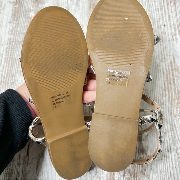 Steve Madden Travel Snake-Print Sandals Size 6 - Picture 4 of 5